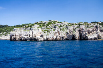 Amazing Panoramic view of island of Antipaxos, Epirus, Greece