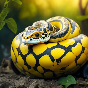 "Exquisite Banana Ball Python: Discover the captivating beauty and vibrant colors of this stunning reptile. Order now to capture its enchanting allure!"