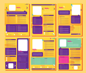 Professional CV resume template design