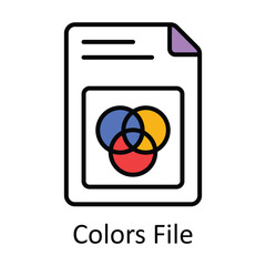 Colors File Filled Outline Icon Design illustration. Art and Crafts Symbol on White background EPS 10 File