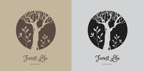 tree logo design for environment department identity