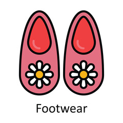 Footwear Filled Outline Icon Design illustration. Art and Crafts Symbol on White background EPS 10 File
