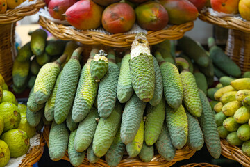 exotic fruits on the market in Funchal