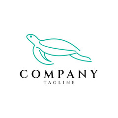 Turtle logo design vector illustration