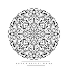 Arabesque mandala coloring page with nature-inspired elements
