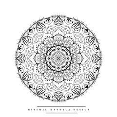 Arabesque mandala coloring page with nature-inspired elements