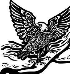 Obraz premium eagle with wings vector