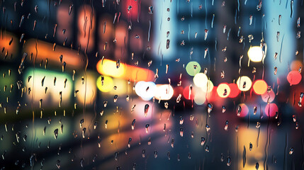 Beautiful background blur image with raindrops in the foreground.