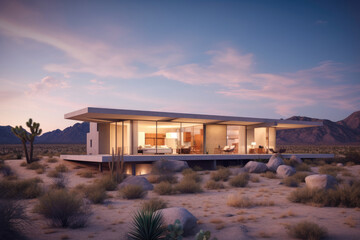Modern Architecture Design Home in the desert