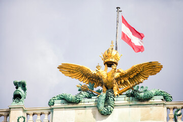 Österreich Fahne Hofburg Wien