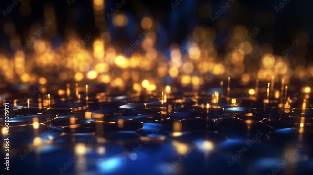 Canvas Prints abstract futuristic background with glowing neon lines. generative ai