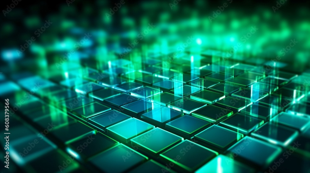 Poster abstract futuristic computer digital neon design wallpaper. generative ai