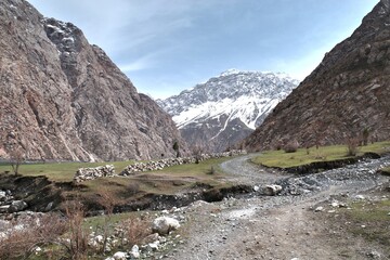 The Fann Mountains  in western region of Tajikistan - 608382509