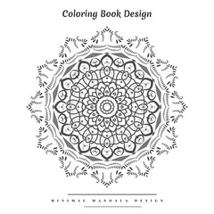Crative Islamic cultural floral pattern mandala for henna, mehndi, tattoo, coloring book design.