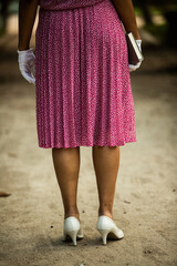 girl, walking in the park