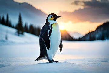 penguin on the beach