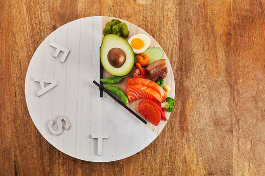 Intermittent fasting. Healthy breakfast, diet food concept. Organic meal. Fat loss concept.