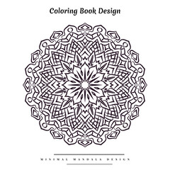 Minimal Mandala islamic coloring book design all