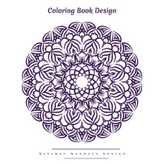 Simple Mandala islamic coloring book design for kids