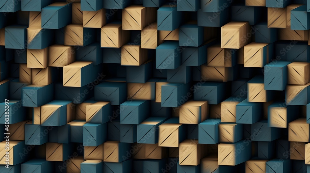 Wall mural abstract pattern with triangles