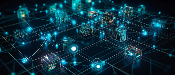 Fototapeta premium Connecting the Future. Exploring the Power of IoT Networks. Generative AI