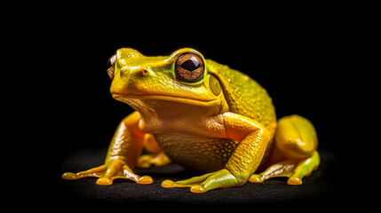 Obraz premium Graceful Frog in Simplicity. AI Generated