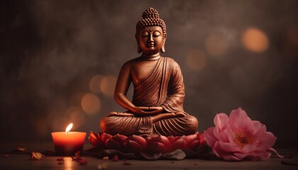 Statuette of a meditating Buddha