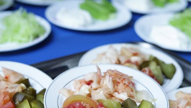Different salads for the plov