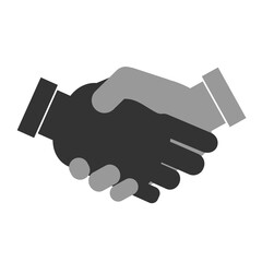 handshake stickers illustration design