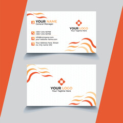 vector orange elegant business card design