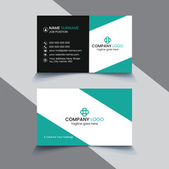 vector blue elegant corporate business card