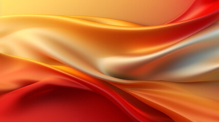 Fototapeta na wymiar Abstract Background with a Mesmerizing Gold and Red Gradient Silk Fabric. Generative AI
