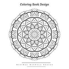 Moderncreative arabesque mandala coloring book design for kids and adults