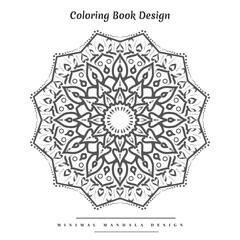 Moderncreative arabesque mandala coloring book design for kids