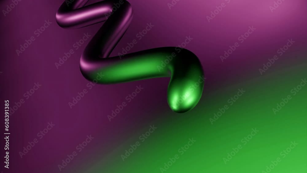 Poster abstract colorful gradient background with crawling thin snake. design. curving stripe looking like 