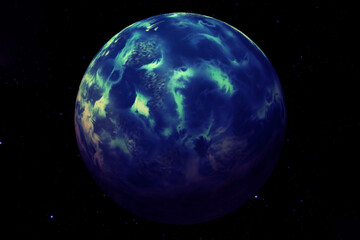 Obraz na płótnie Canvas Planet Neptune on a dark background. Elements of this image furnishing NASA.