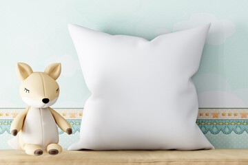 Fototapeta premium mockup pillow kids in style boho 