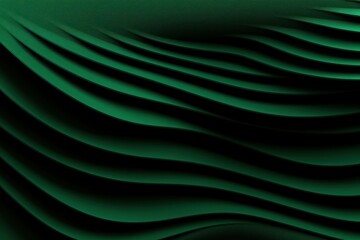 Green color strip wave paper line. Abstract texture with black holes. Generative AI