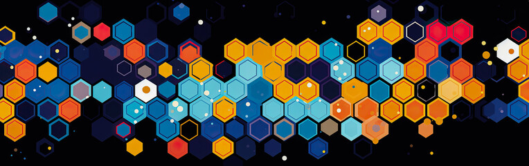 Colorful background with geometric shapes, generative ai 