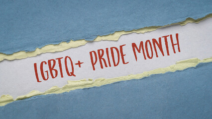LGBTQ Pride Month - web banner, reminder of cultural, social and heritage event