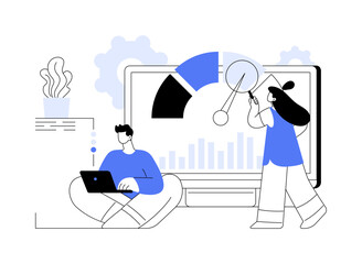Benchmark testing abstract concept vector illustration.