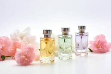 Obraz na płótnie Canvas Perfume aroma from soft flower. AI
