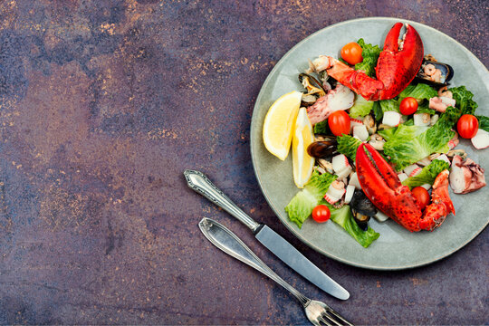 Italian mixed seafood salad