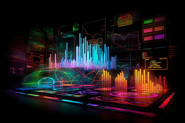 Dynamic Market Visualization: Mesmerizing 3D Stock Market Analysis - Generate IA