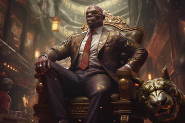 Market Dominator - Full Body Portrait of a Financial Trader - Generate IA - Generate IA