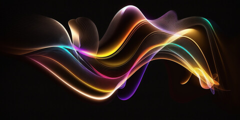 Obraz premium Schöner digitaler Hintergrund für Webdesign und Drucksachen mit Wellenformen und bunten Farben, ai generativ