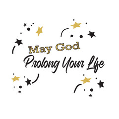 Handwritten lettering phrase May God, bless you always. On a white isolated background. Great print for poster, decorative boards and cards. different style vector.