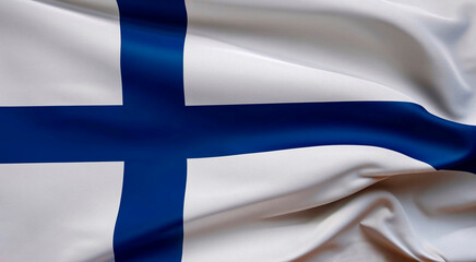 Obraz premium Finland flag with folds