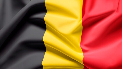 Flag of Belgium with folds