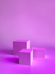 Abstract minimal scene for mockup products, square stage for showcase, promotion display.